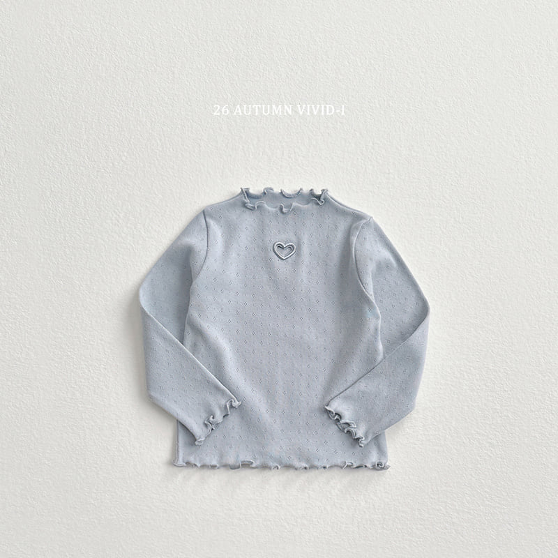 Vivid I - Korean Children Fashion - #kidsshorts - Heart Eyelet Tee - 6