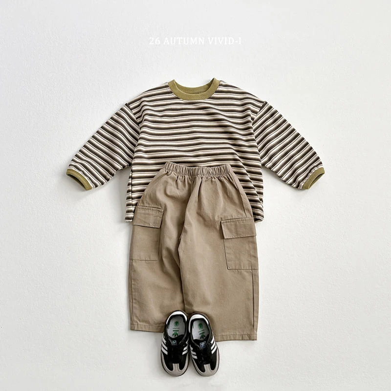 Vivid I - Korean Children Fashion - #kidsstore - Colorblock Multi Stripe Tee - 10