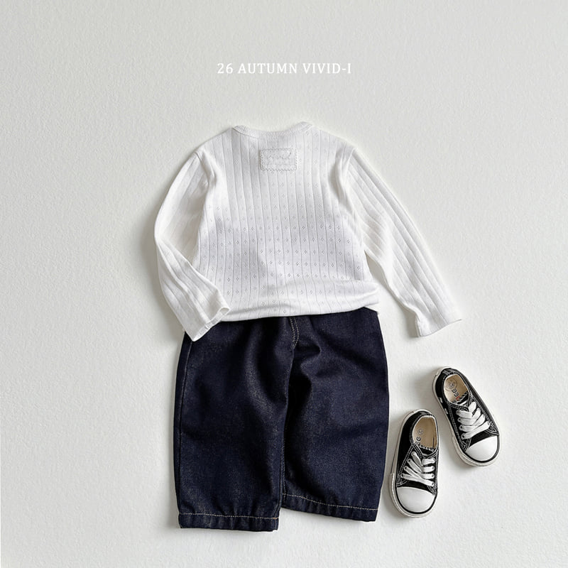 Vivid I - Korean Children Fashion - #kidsstore - Lace Label Eyelet Tee - 12