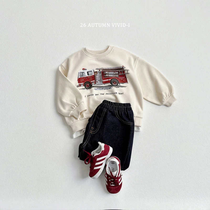 Vivid I - Korean Children Fashion - #kidsstore - Retro Car Sweatshirt - 7