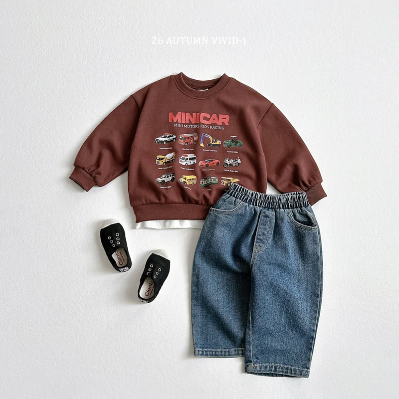 Vivid I - Korean Children Fashion - #kidsstore - Mini Moters Sweatshirt - 12