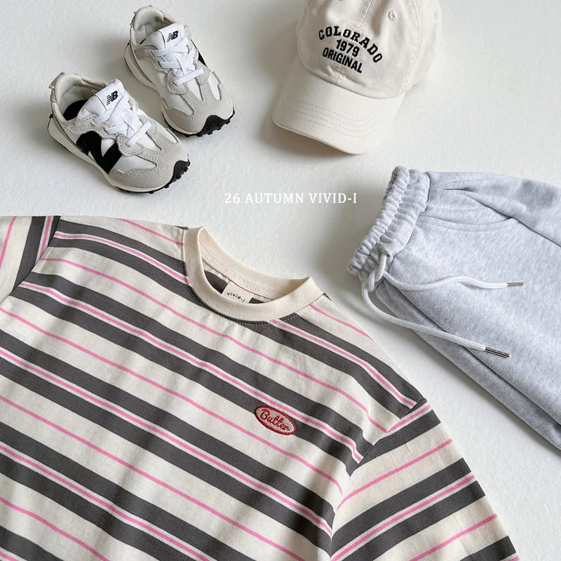 Vivid I - Korean Children Fashion - #kidsstore - Butter Stripe Tee - 11