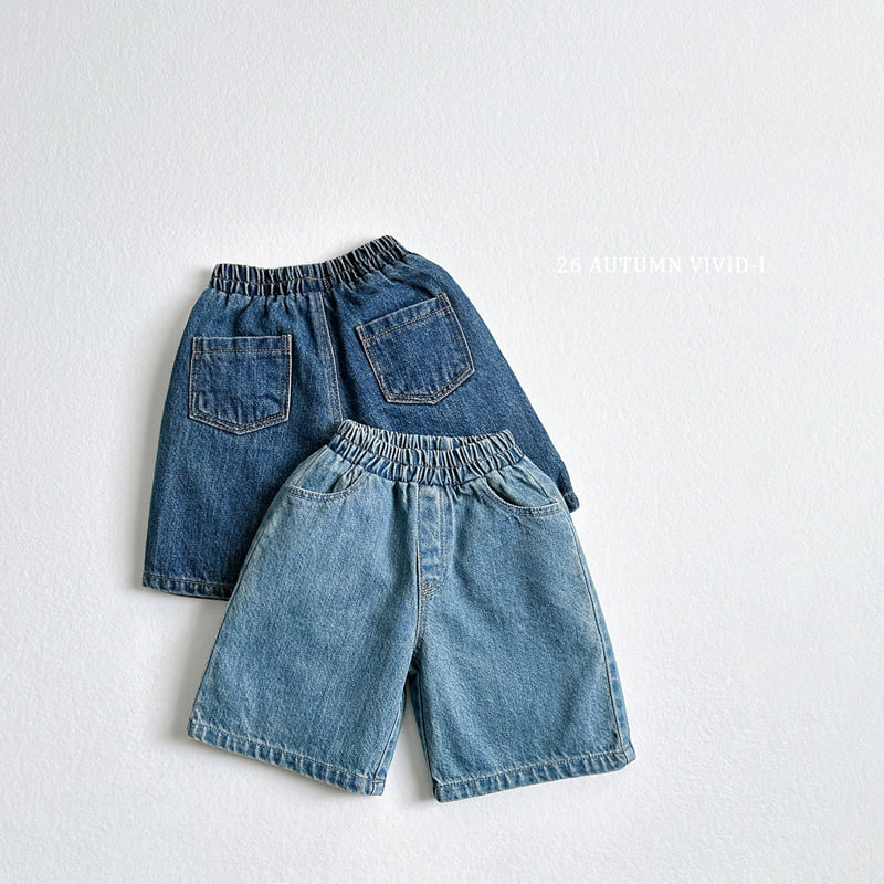 Vivid I - Korean Children Fashion - #kidsshorts - Denim Shorts - 4