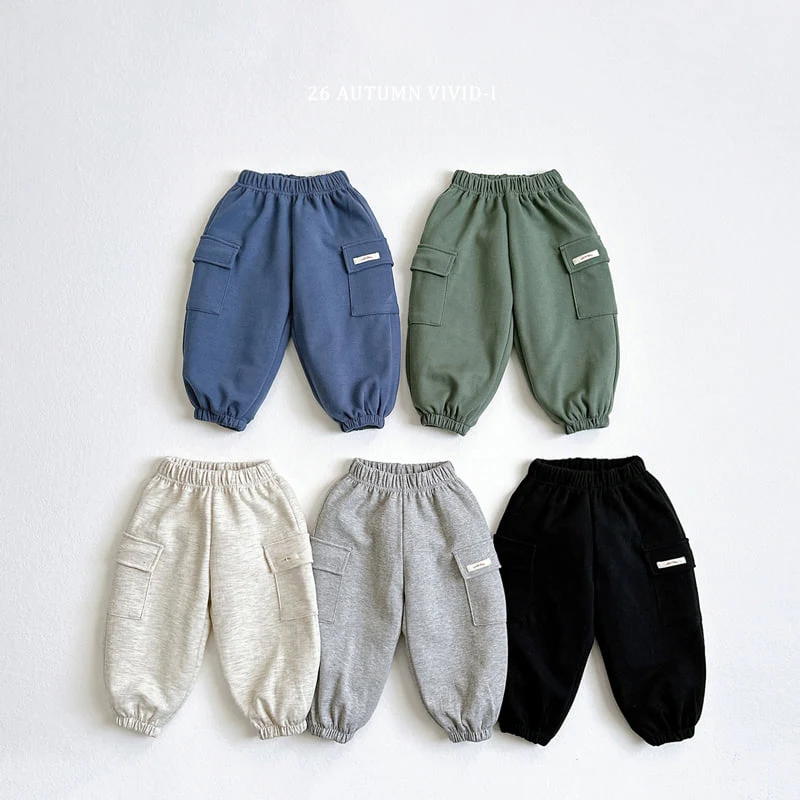 Vivid I - Korean Children Fashion - #kidsstore - Label Cargo Jogger Pants - 3