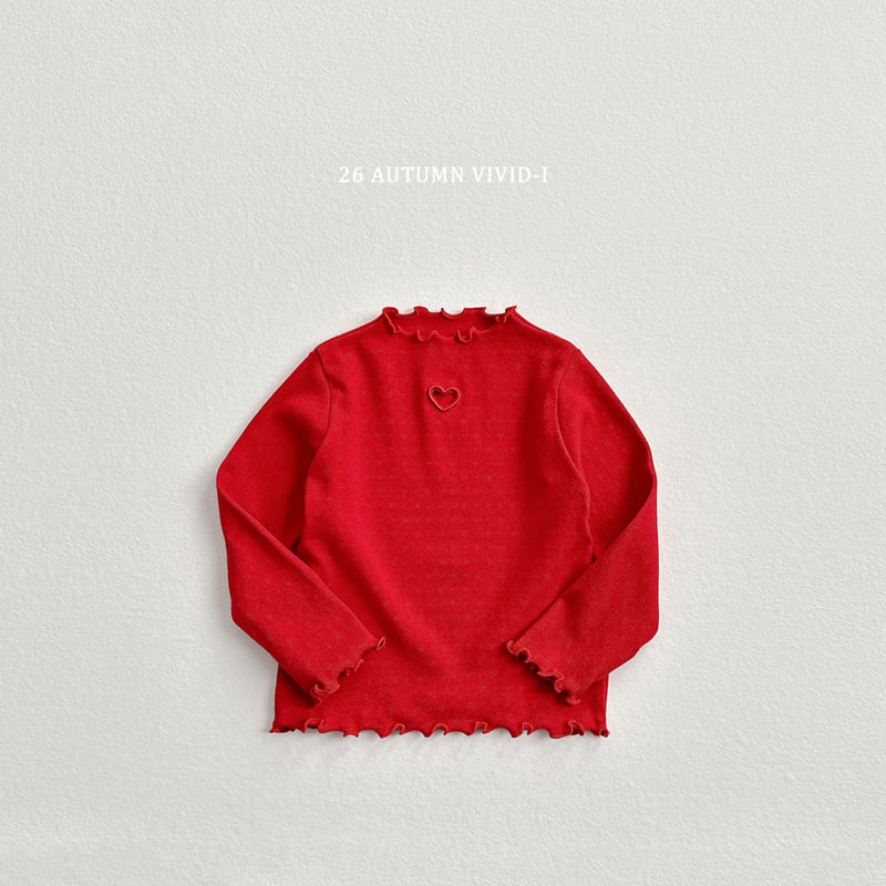 Vivid I - Korean Children Fashion - #kidsstore - Heart Eyelet Tee - 7