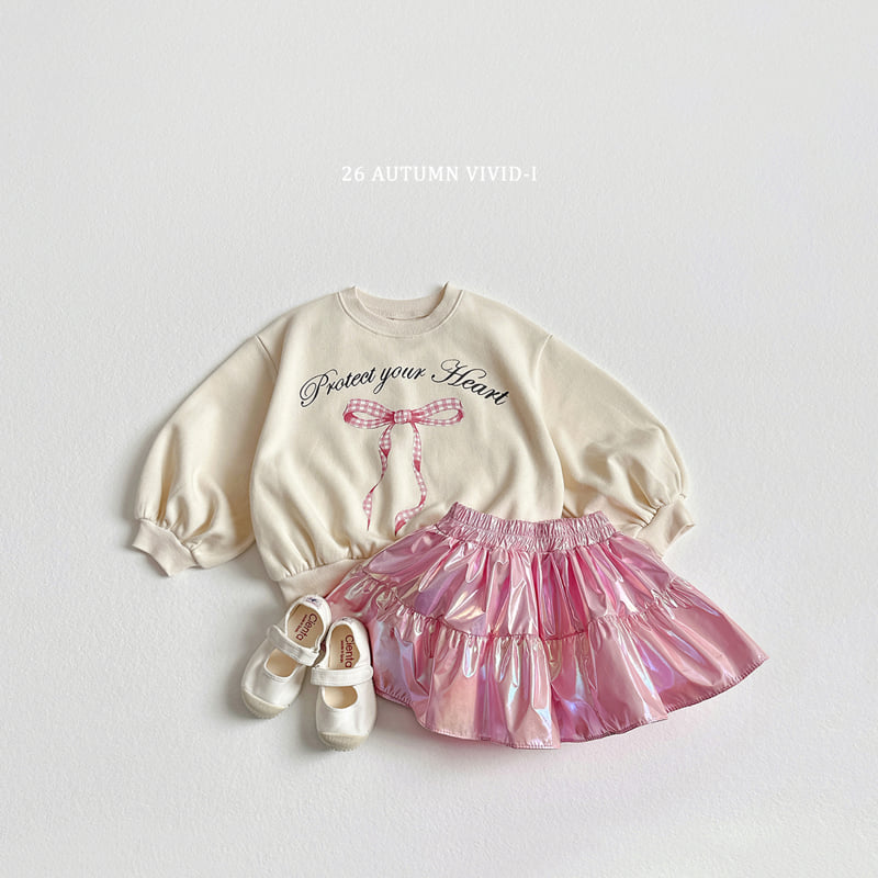 Vivid I - Korean Children Fashion - #kidzfashiontrend - Popcorn Glossy Flare Skirt - 10