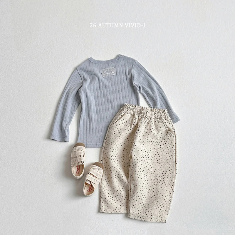 Vivid I - Korean Children Fashion - #kidzfashiontrend - Twill Pattern Pants - 8