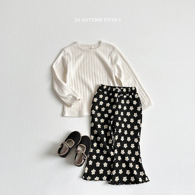 Vivid I - Korean Children Fashion - #kidzfashiontrend - Pincot Eyelet Tee - 12