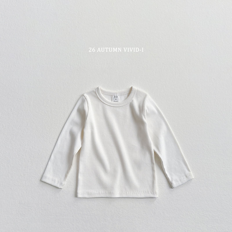 Vivid I - Korean Children Fashion - #kidzfashiontrend - Slim Ribbed Tee - 7