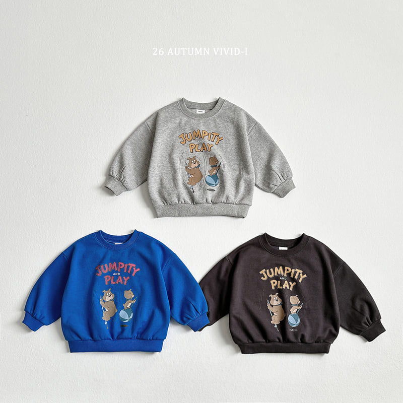 Vivid I - Korean Children Fashion - #littlefashionista - Jumping Dog Sweatshirt - 3