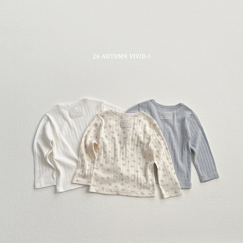 Vivid I - Korean Children Fashion - #littlefashionista - Lace Label Eyelet Tee
