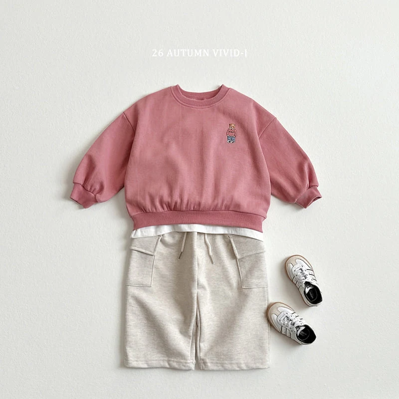 Vivid I - Korean Children Fashion - #littlefashionista - Embroidered Bear Set - 11