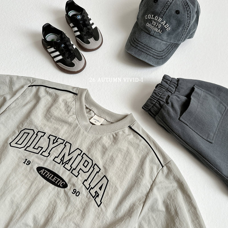 Vivid I - Korean Children Fashion - #littlefashionista - Crinkle Olympia Sweatshirt - 10