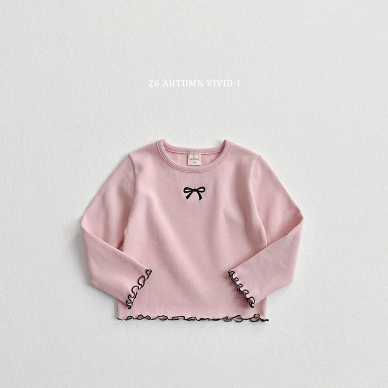 Vivid I - Korean Children Fashion - #littlefashionista - Ribbon Span Lalla Tee - 3
