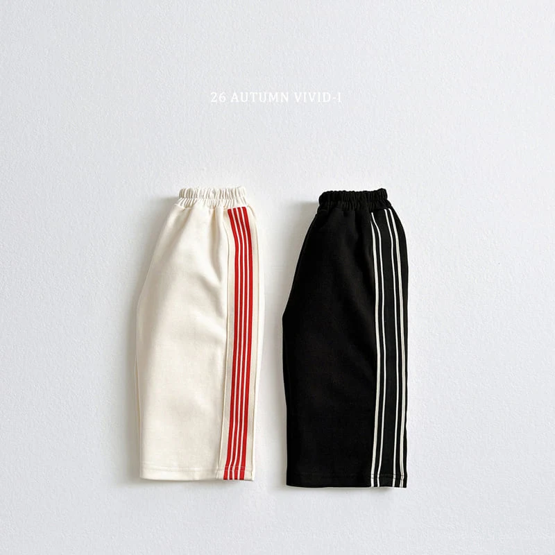 Vivid I - Korean Children Fashion - #littlefashionista - Multi Line Pants