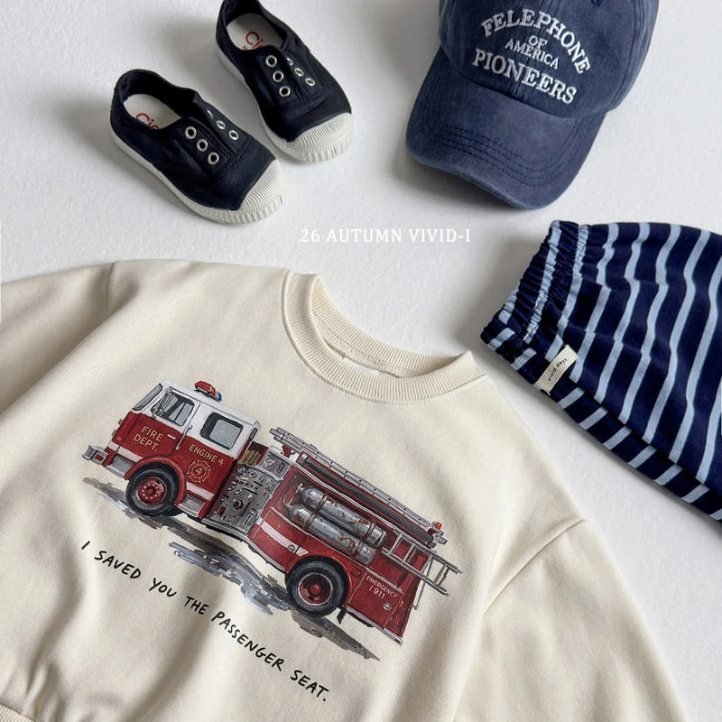Vivid I - Korean Children Fashion - #littlefashionista - Retro Car Sweatshirt - 10