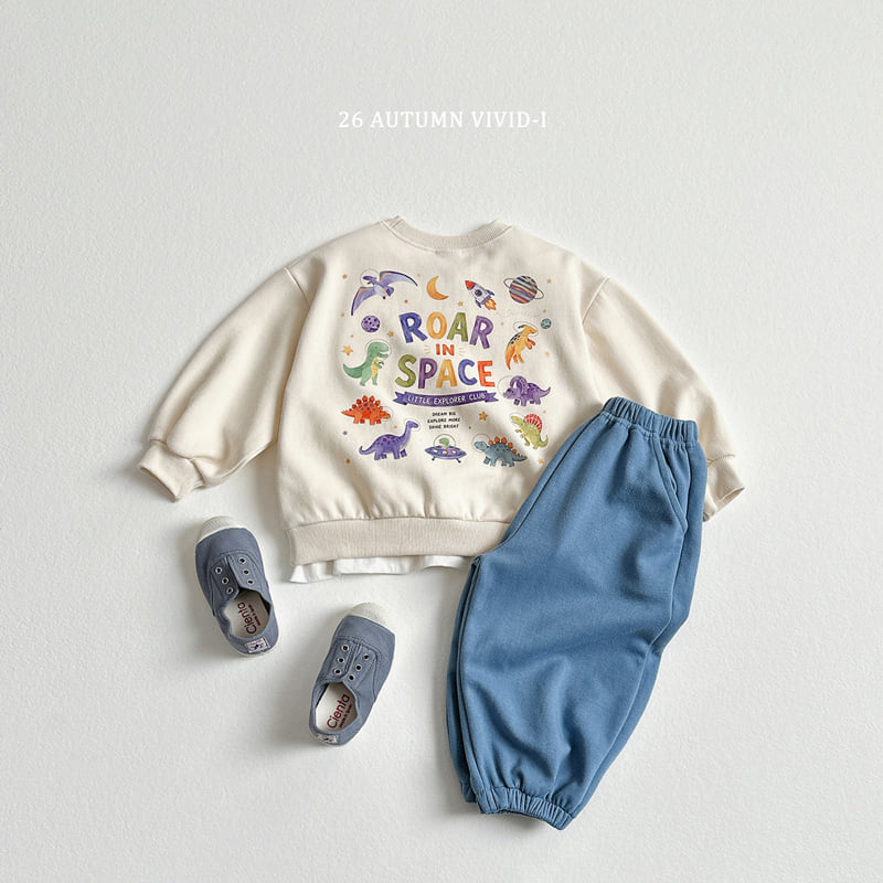 Vivid I - Korean Children Fashion - #littlefashionista - Space Dino Sweatshirt - 5