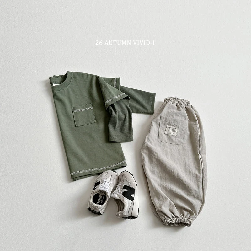 Vivid I - Korean Children Fashion - #littlefashionista - Stitch Layered Tee - 5