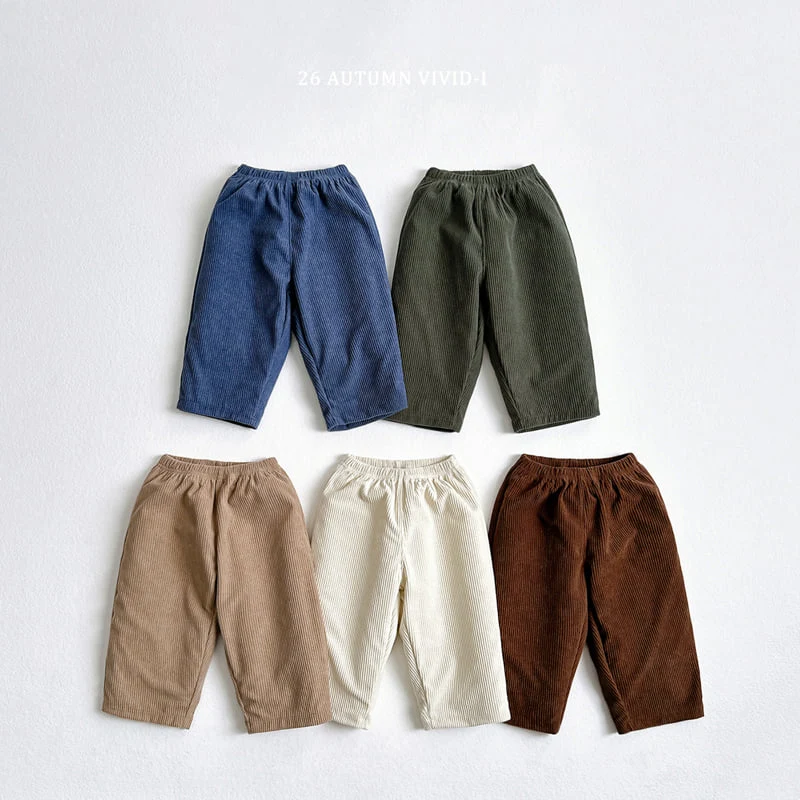 Vivid I - Korean Children Fashion - #littlefashionista - Corduroy Pants - 3