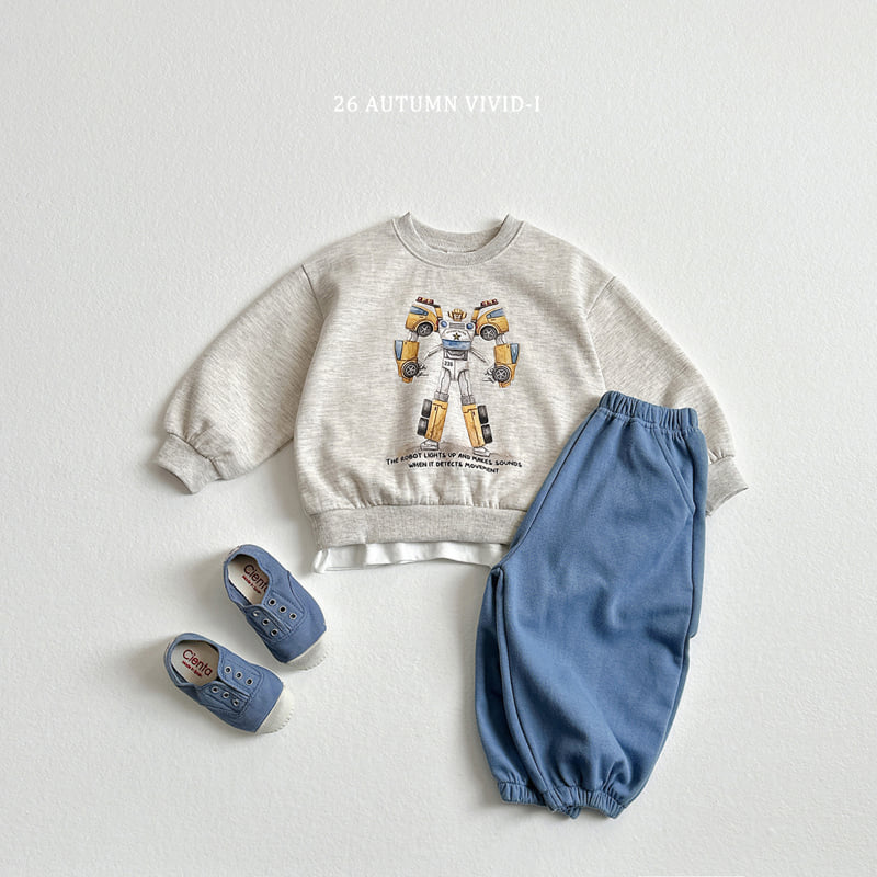 Vivid I - Korean Children Fashion - #littlefashionista - Vintage Robot Sweatshirt - 12