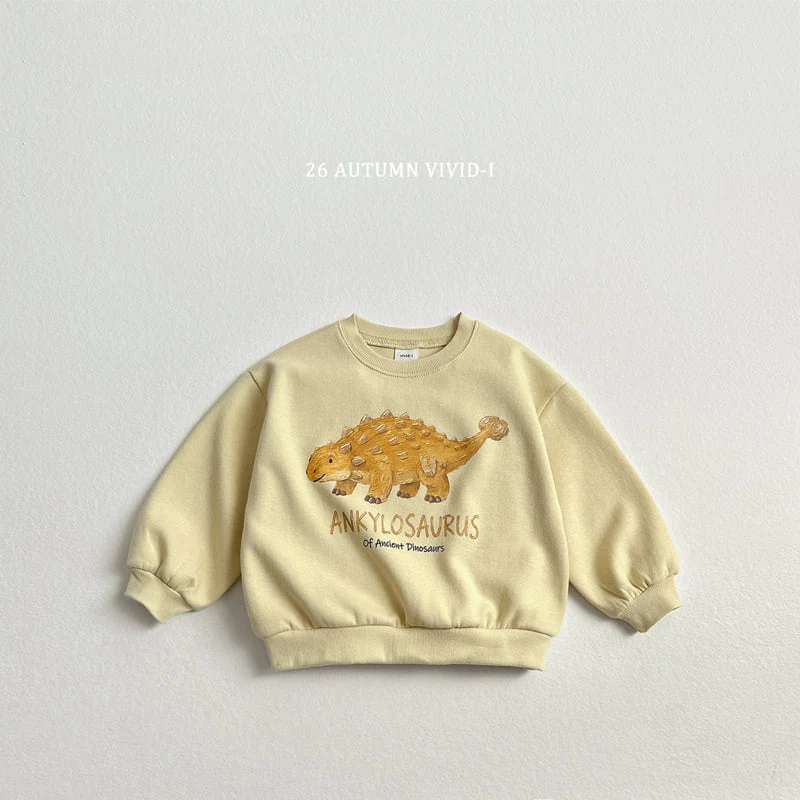 Vivid I - Korean Children Fashion - #Kfashion4kids - Painting Dino Sweatshirt - 4
