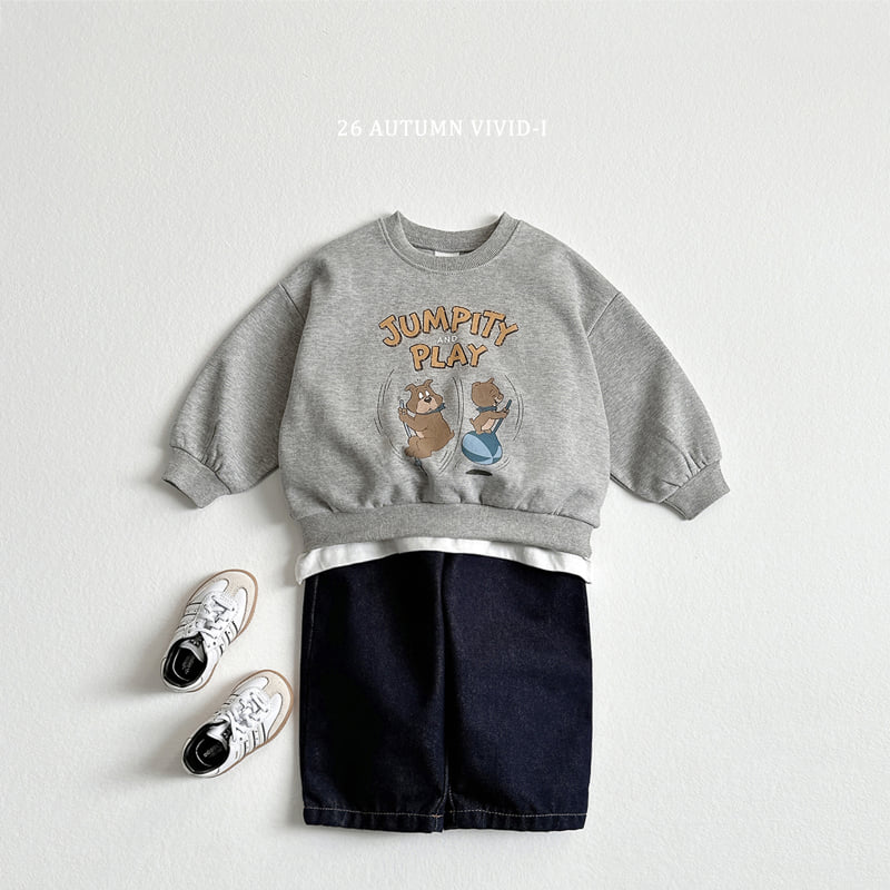 Vivid I - Korean Children Fashion - #littlefashionista - Jumping Dog Sweatshirt - 4