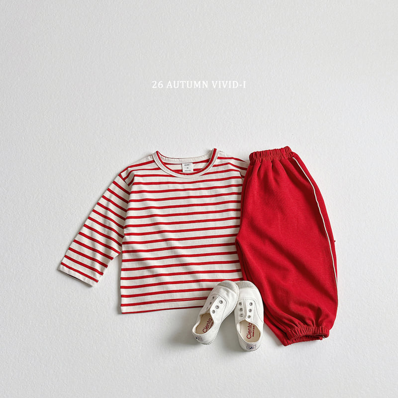 Vivid I - Korean Children Fashion - #magicofchildhood - Line Training Jogger Pants - 9