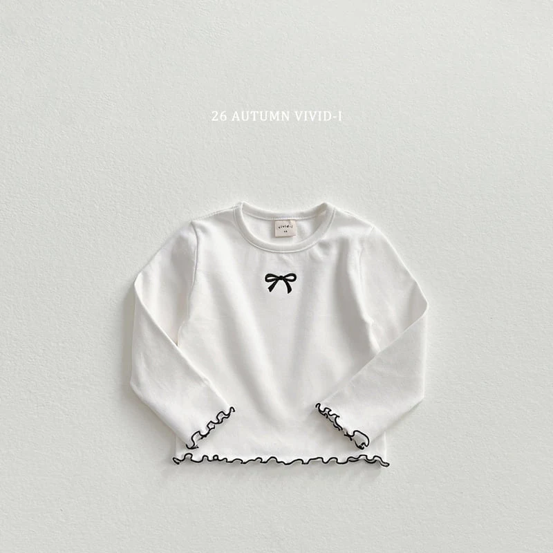 Vivid I - Korean Children Fashion - #littlefashionista - Ribbon Span Lalla Tee - 4