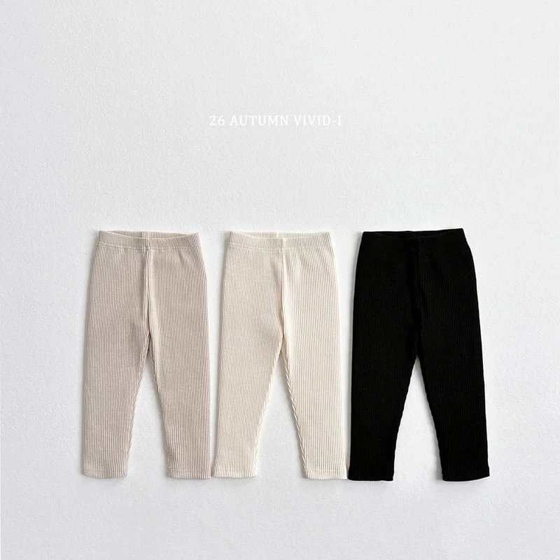 Vivid I - Korean Children Fashion - #magicofchildhood - Ribbed Leggings
