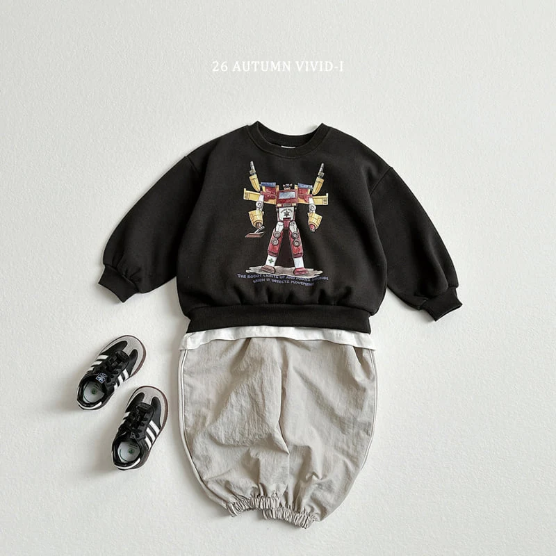 Vivid I - Korean Children Fashion - #magicofchildhood - Label Crinkle Jogger Pants - 10