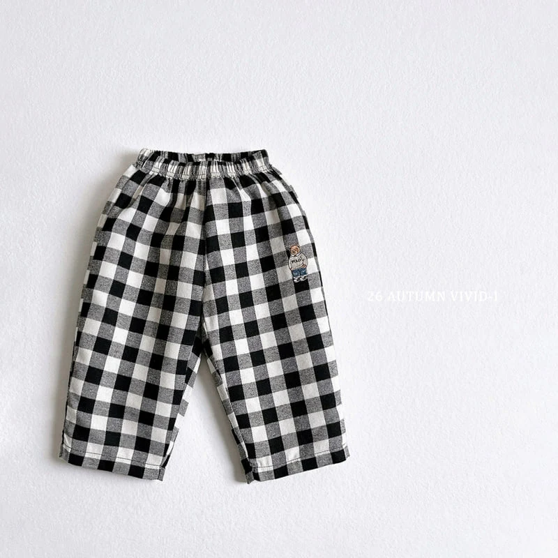 Vivid I - Korean Children Fashion - #magicofchildhood - BB Check Pants - 5
