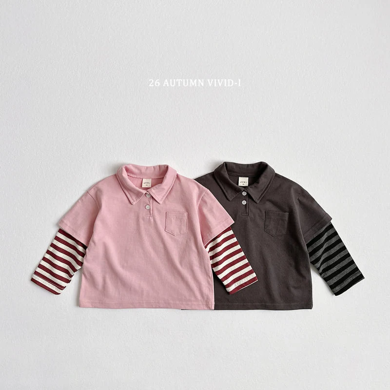 Vivid I - Korean Children Fashion - #magicofchildhood - Color Layered Tee - 3