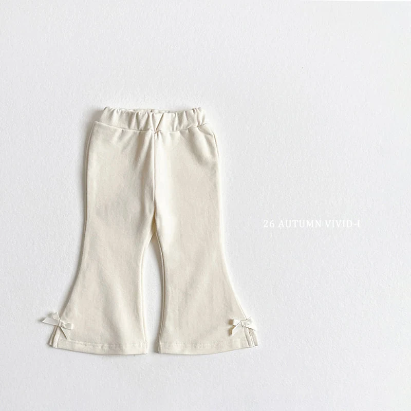 Vivid I - Korean Children Fashion - #magicofchildhood - Ribbon Spandex Flare Pants - 7