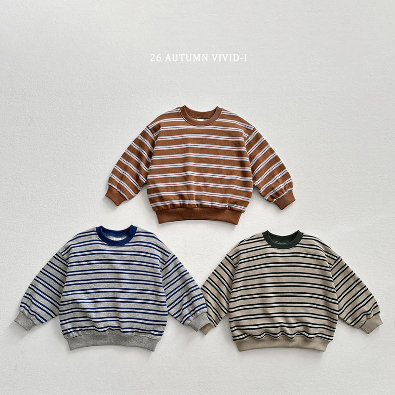 Vivid I - Korean Children Fashion - #magicofchildhood - Multi Colorblock Stripe Sweatshirt - 3