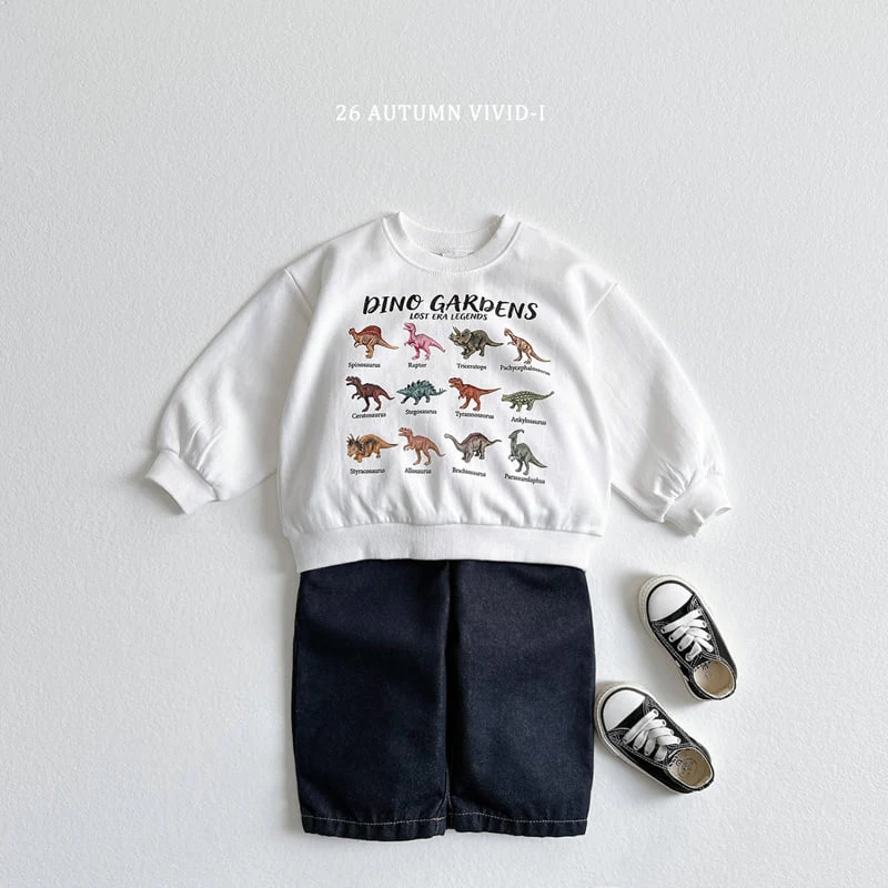 Vivid I - Korean Children Fashion - #magicofchildhood - Dino Park Sweatshirt - 12