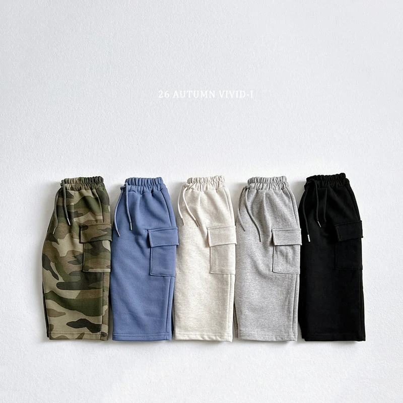 Vivid I - Korean Children Fashion - #minifashionista - Wide Cargo Pants