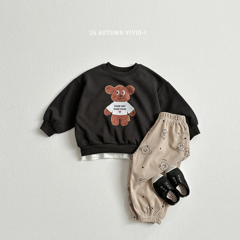 Vivid I - Korean Children Fashion - #minifashionista - Corduroy Patterned Jogger Pants - 7