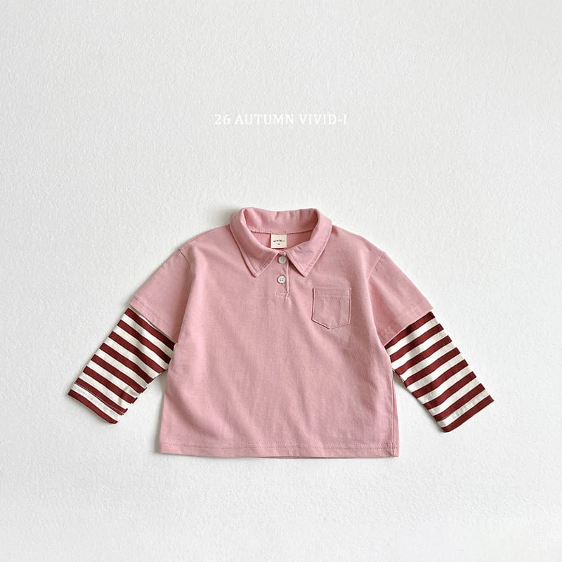 Vivid I - Korean Children Fashion - #magicofchildhood - Color Layered Tee - 4