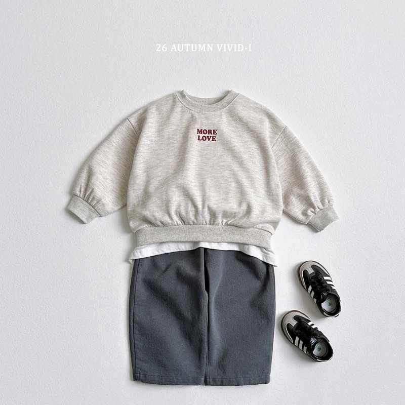 Vivid I - Korean Children Fashion - #minifashionista - Love More Sweatshirt - 12