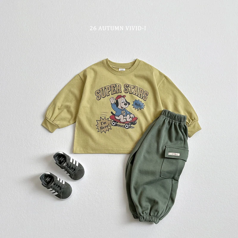 Vivid I - Korean Children Fashion - #minifashionista - Label Cargo Jogger Pants - 8