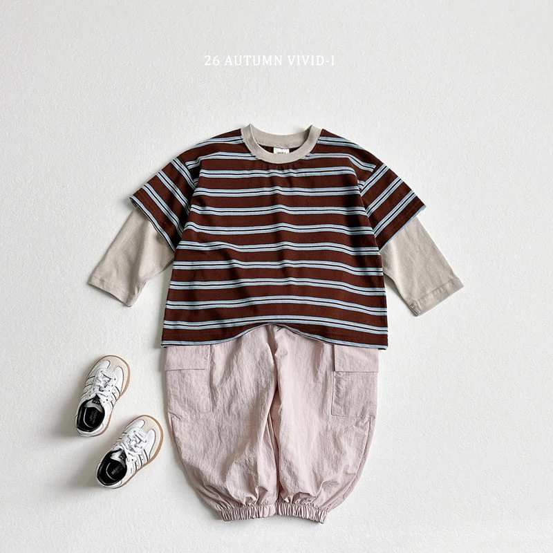 Vivid I - Korean Children Fashion - #minifashionista - Multi Stripe Layered Tee - 7