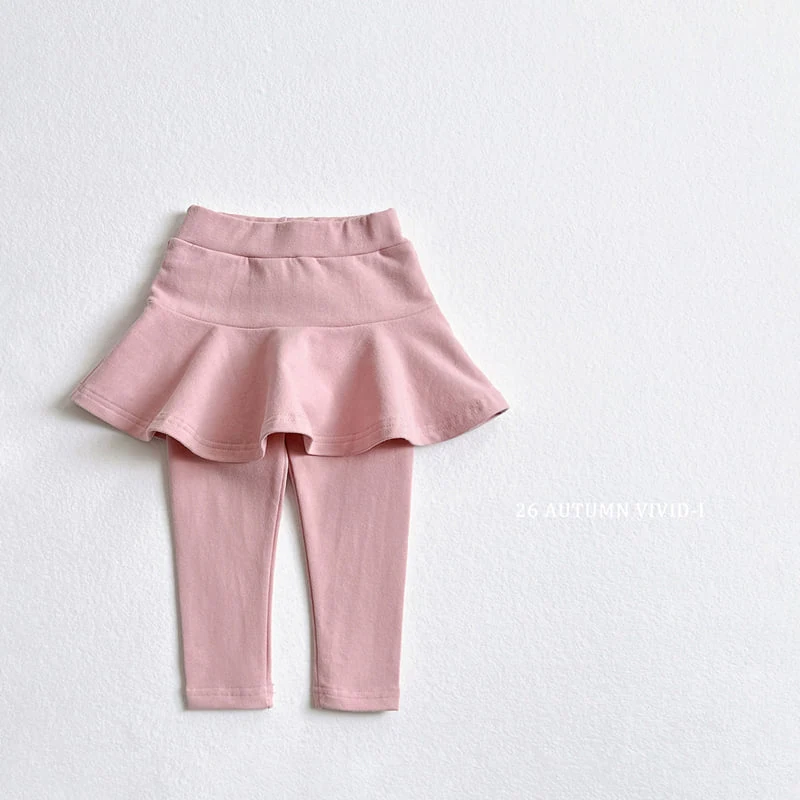 Vivid I - Korean Children Fashion - #minifashionista - BB Skirt Leggings - 6