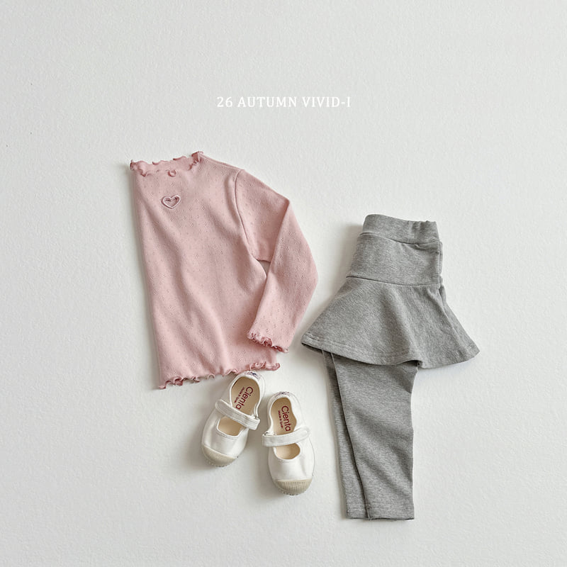 Vivid I - Korean Children Fashion - #minifashionista - Heart Eyelet Tee - 12