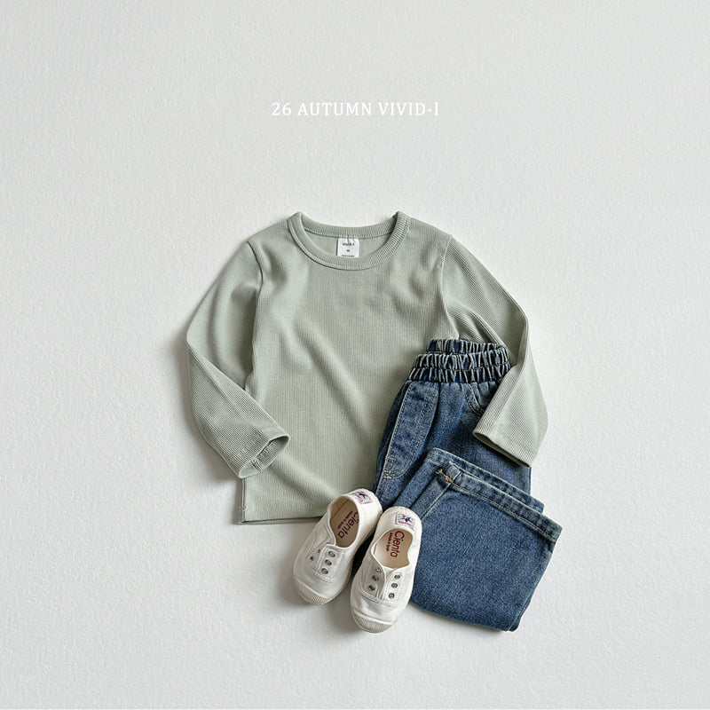 Vivid I - Korean Children Fashion - #minifashionista - Slim Ribbed Tee - 11