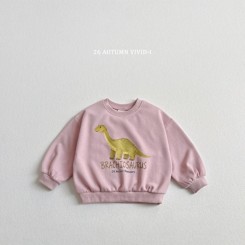 Vivid I - Korean Children Fashion - #minifashionista - Painting Dino Sweatshirt - 6
