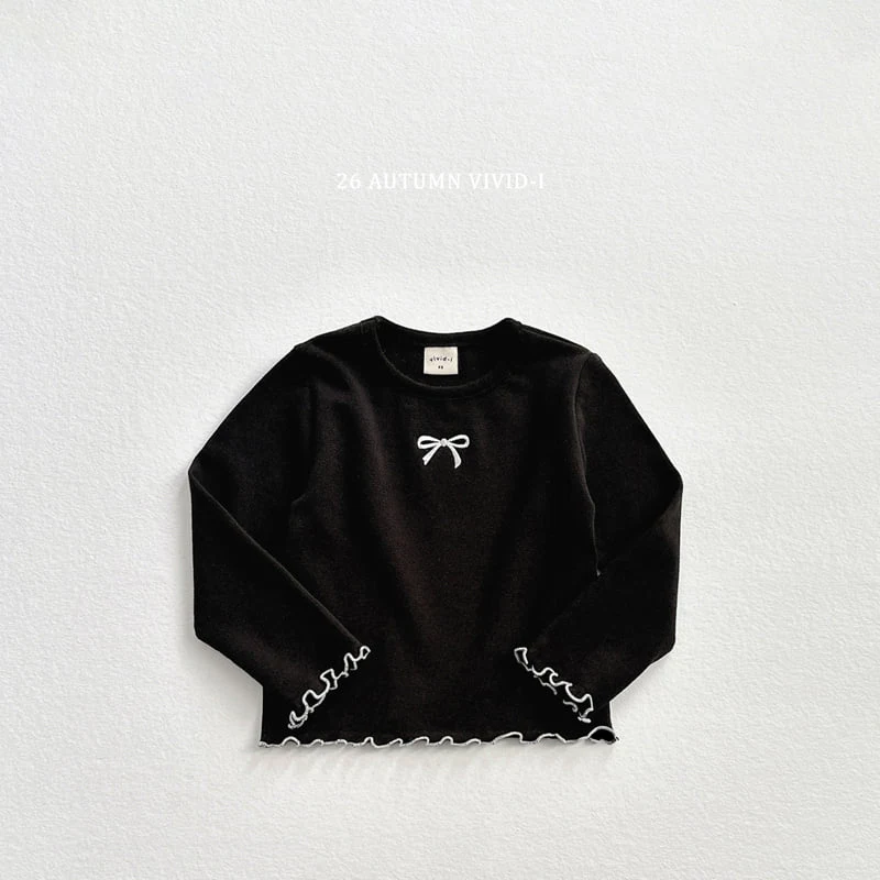 Vivid I - Korean Children Fashion - #prettylittlegirls - Ribbon Span Lalla Tee - 6