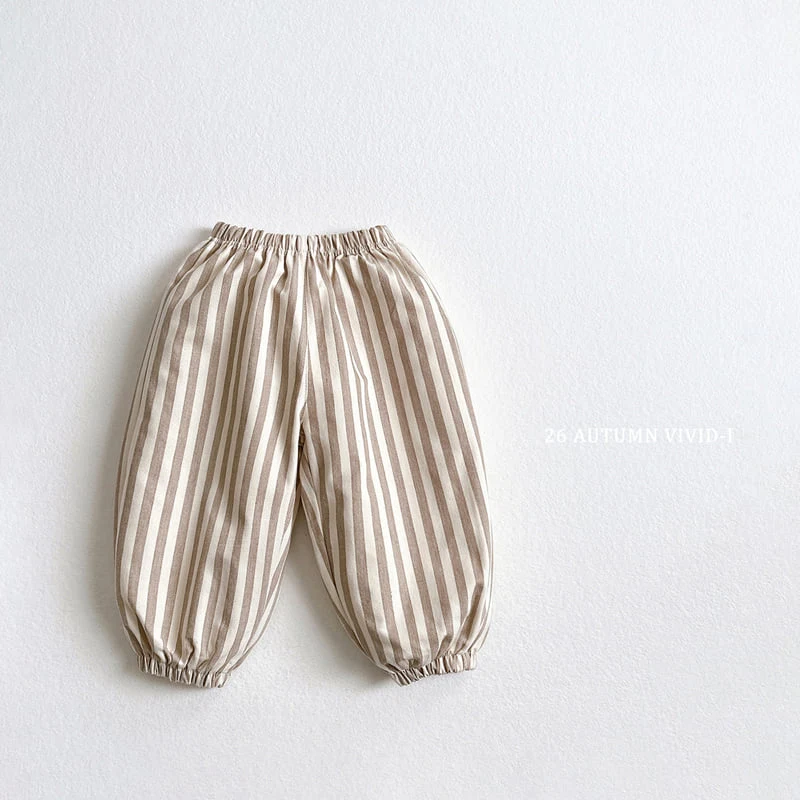 Vivid I - Korean Children Fashion - #prettylittlegirls - Vertical Stripe Jogger - 5