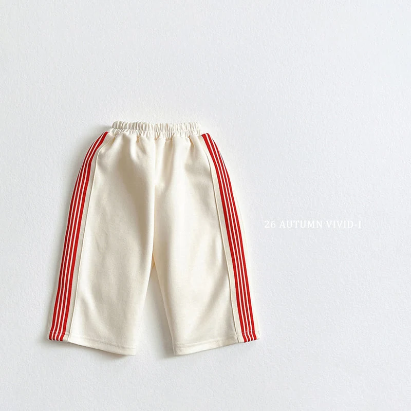 Vivid I - Korean Children Fashion - #minifashionista - Multi Line Pants - 4