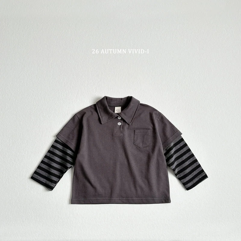 Vivid I - Korean Children Fashion - #prettylittlegirls - Color Layered Tee - 5