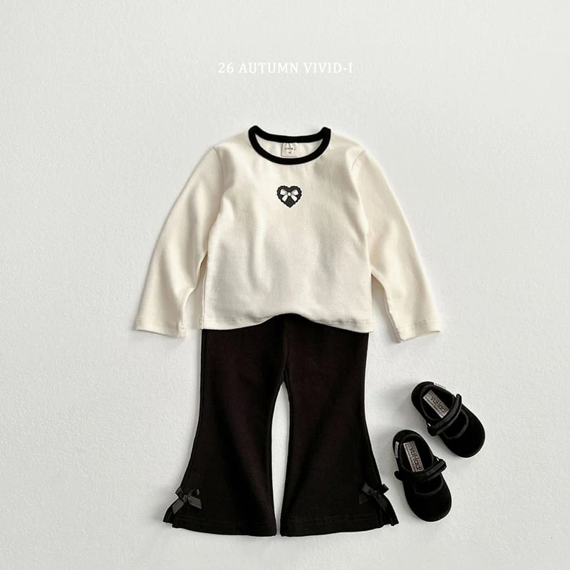 Vivid I - Korean Children Fashion - #prettylittlegirls - Ribbon Spandex Flare Pants - 9